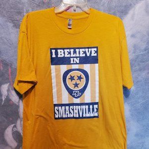 Men's NHL Nashville Predators Hockey Tee Shirt, I Believe in Smashville, Size L